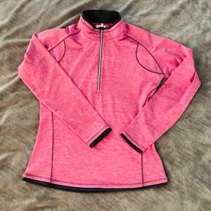 FootJoy Pink Quarter-Zip Pullover Golf Shirt